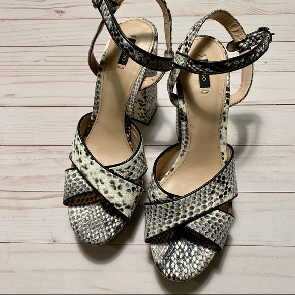 🐍 Mango Leather Python Pattern Block Heels 🐍 - Picture 7 of 7